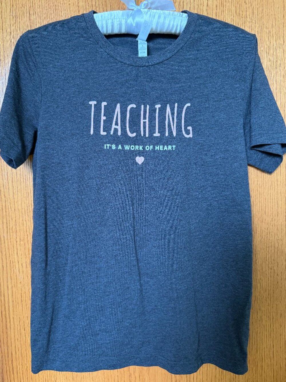Bella Canvas Teaching It’s a Work of Heart Teacher T-Shirt Size M